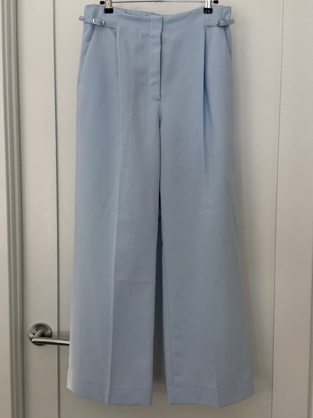 Abercrombie Wide Leg Sloan Pants - Baby Blue